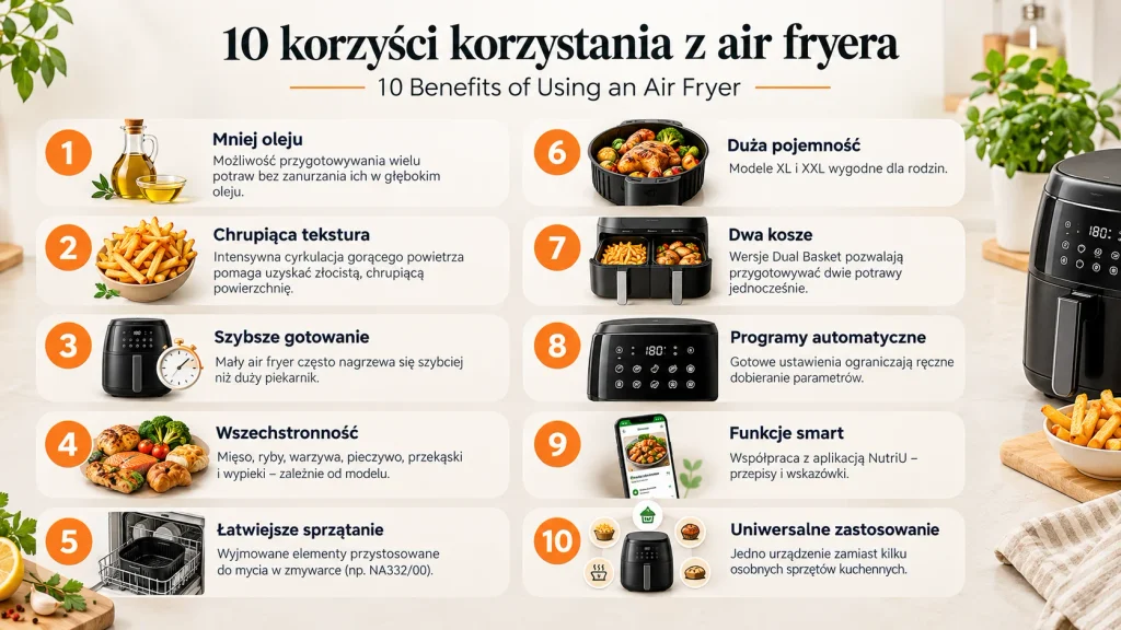 10 najważniejszych zalet Philips Airfryer