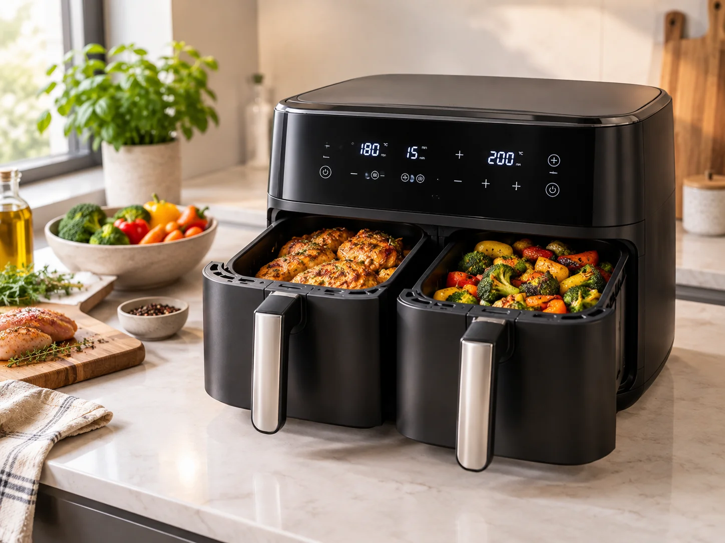 Air Fryer Dwukomorowy